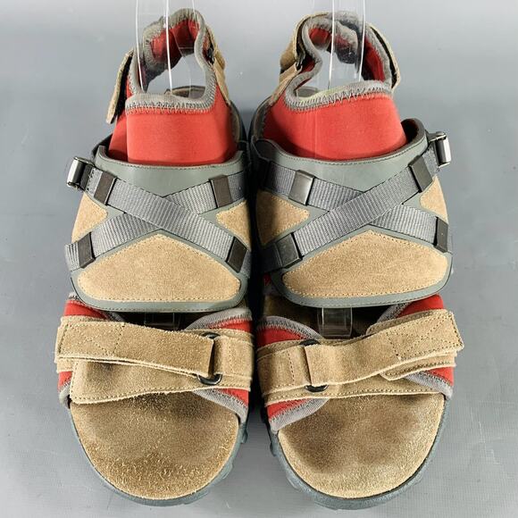 LANVIN Size 8 Beige Red Neoprene Hook Loop Closure Sandals main image 6